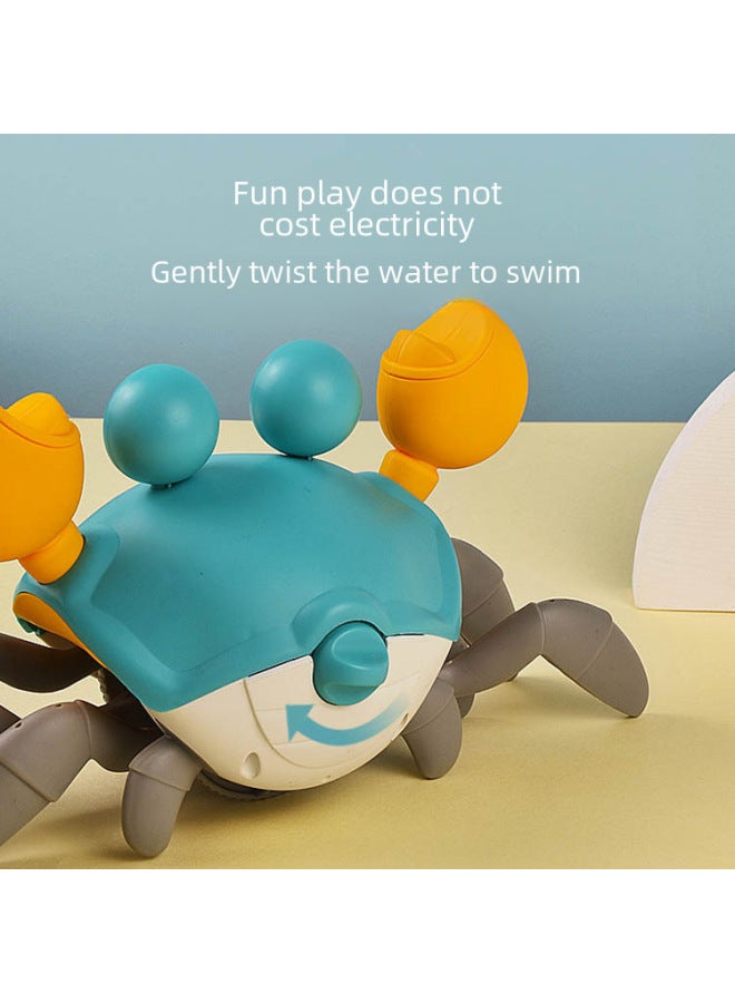 Children's Bath Toys Water Play Crab Toy Plastic Unisex Kids Bathroom Fun Beach Wind-Up Spring Children Play Water Toys-Color:Orange (Specials)  - Image 4