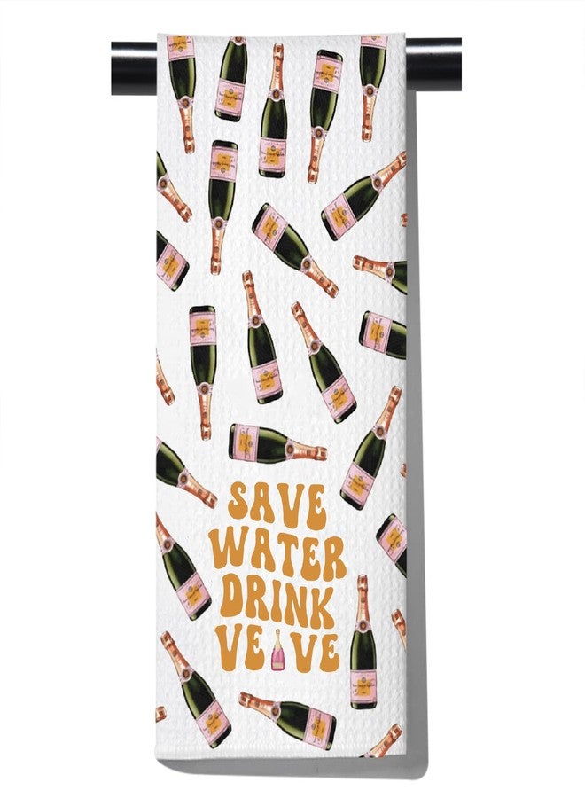 POFULL Drinker Gift Alcohol Gift Save Water Drink Kitchen Towel Housewarming Gift - Image 1