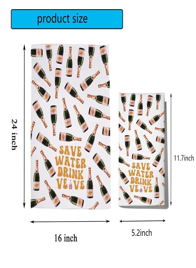 POFULL Drinker Gift Alcohol Gift Save Water Drink Kitchen Towel Housewarming Gift - Image 2