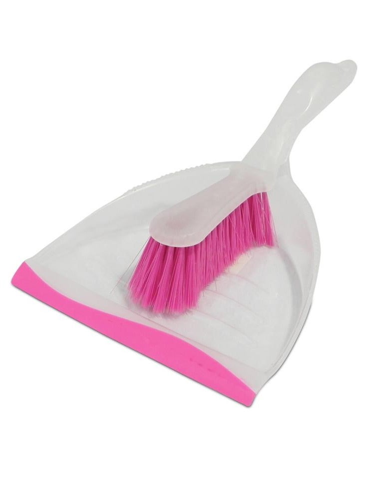 Handheld Short Handle Dustpan & Brush 2-in-1 | Shallow & Wide Pan | Super Lightweight | Multi-Purpose Cleaning & Sweeping | Perfect for All Surfaces | Multicolor