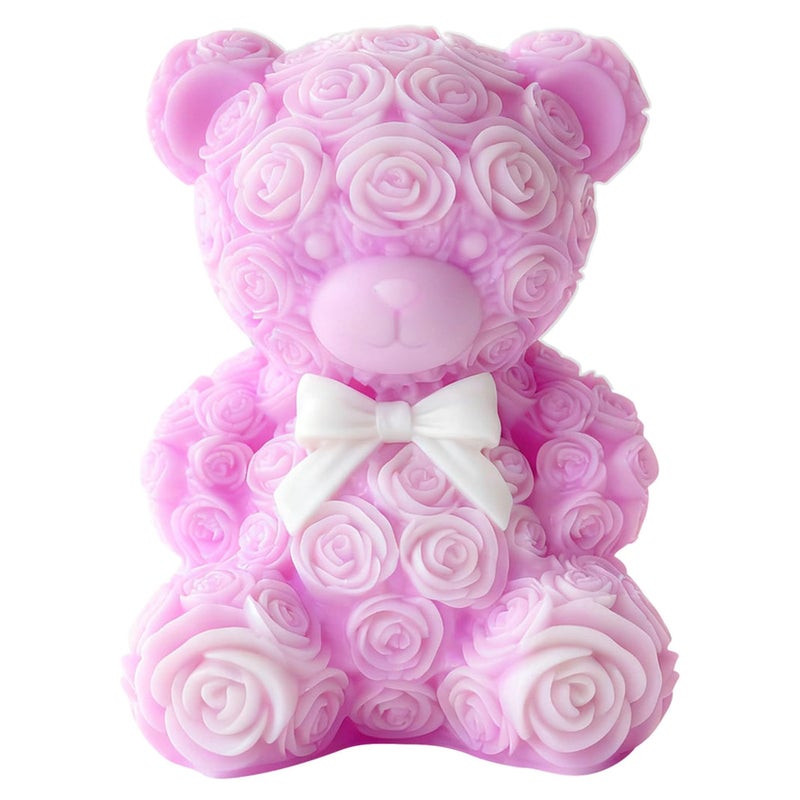 ESEENS Rose Bear Heart Cylinder Candle & Resin Mold - Resin Casting Silicone Molds for Home Decor & Candle Making Wave Spiral Mold - Image 1