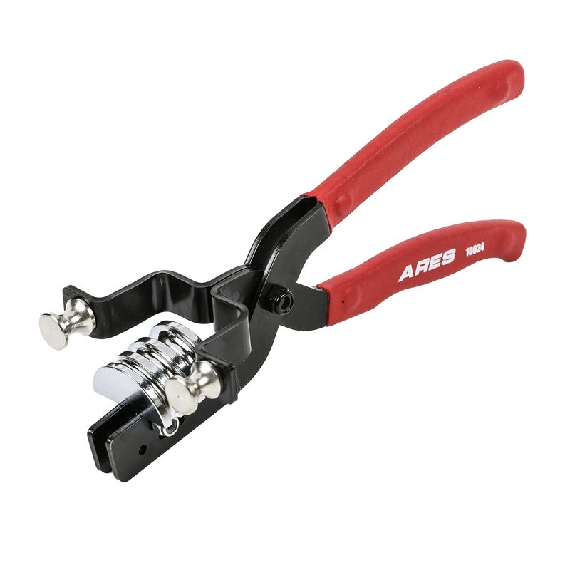 ARES 10024-3-in-1 Small Range Tubing Bender Pliers - Easily Make 90 Degree Bends in Brass, Copper, Steel, Stainless and Aluminum - Works for 1/8-Inch, 3/16-Inch, and 1/4-Inch Tubing - Image 1