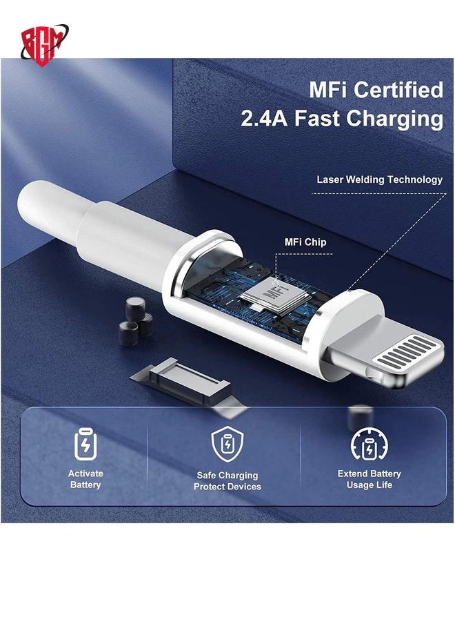iPhone Charger Lightning Cable, [Apple MFi Certified] 2 Pack USB Plug Rapid Wall Charger Travel Plug & 2 Pack Lightning to USB Fast Charging Data Sync Transfer Cord with iPhone 13 112/11/XS/XR/X/8/7/i