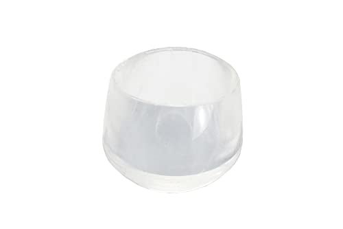 Shepherd Hardware Shepherd 24 Pack Non-Slip Round Rubber Leg Tip Floor Protectors – 1" Inner Diameter for Chairs, Stools & Tables - Reduce Noise & Prevent Scratches – Clear - Image 1