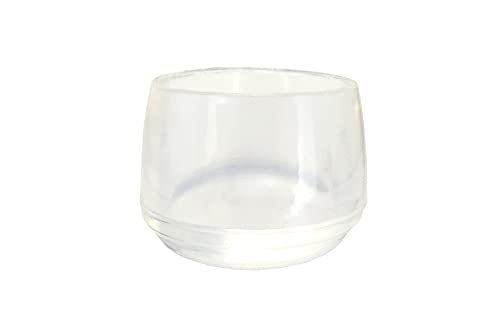 Shepherd Hardware Shepherd 24 Pack Non-Slip Round Rubber Leg Tip Floor Protectors – 1" Inner Diameter for Chairs, Stools & Tables - Reduce Noise & Prevent Scratches – Clear - Image 2