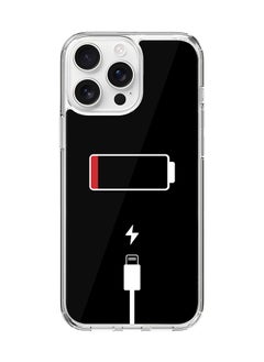 For iPhone 16 Pro Max Case [Compatible with MagSafe] Slim Magnetic cover Clear Phone Case - Battery Empty FP