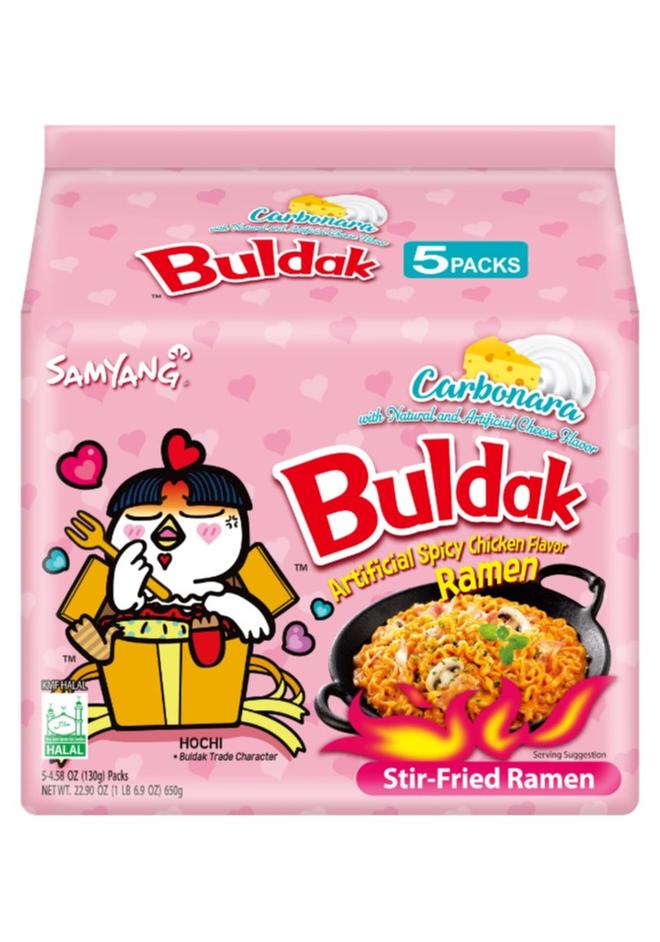 ساميانغ ساميانج نودلز الدجاج الكورى الحار بمذاق كاربونارا 140 جرام *5 - Image 1
