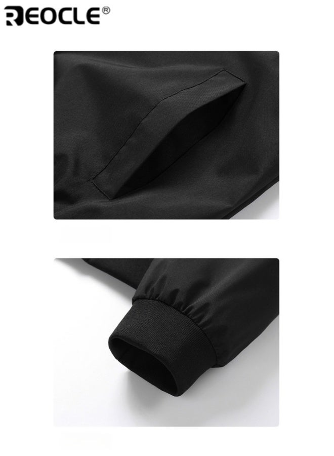 ريوكل جاكيت بومبر خفيف الوزن للرجال بتصميم غير رسمي وميزة مضادة للرياح، جاكيت موضة بقصة ضيقة للاستخدام اليومي - Image 5