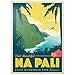 MyPuzzle.com MyPuzzle Hawaii Na Pali State Wilderness Park Vintage Poster Premium 1000 Piece Jigsaw Puzzle for Adults - Image 2