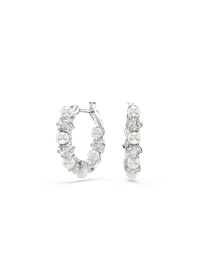 SWAROVSKI Matrix:Pe Pearl Hoop Earrings