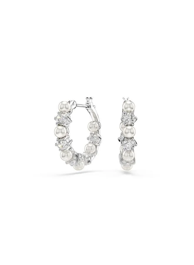 SWAROVSKI Matrix:Pe Pearl Hoop Earrings