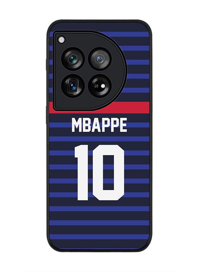Stylizedd Rugged Black Edge Case for OnePlus 12, Slim fit Case Flexible Anti Drop TPU Gel Thin Cover -  Football Team - France, Player Name - Mbappe - Image 1