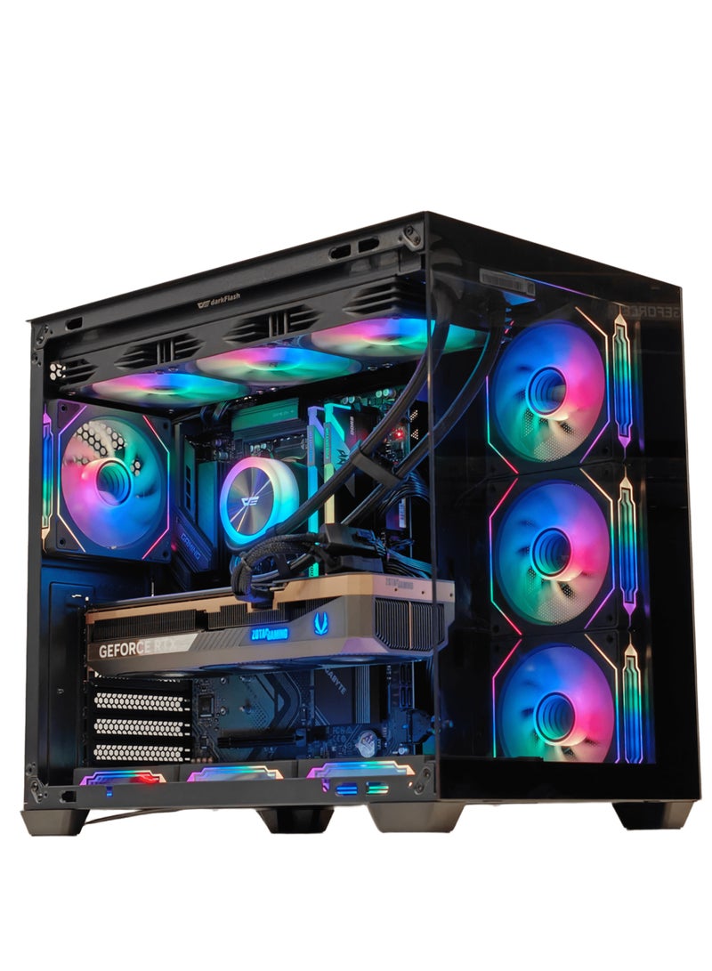 Gaming Pc Ryzen 7 9800X3D | RTX 5070 Ti 16GB | RAM 32GB DDR5 6000MHz | SSD NVMe 1 TB | Liquid Cooler 360mm | Win 11 Pro | 1 Year Warranty BLACK - Image 1