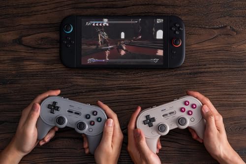 8Bitdo وحدة تحكم بلوتوث 8BitDo Pro 3 لجهاز سويتش / سويتش 2 – عصي تحكم TMR، أزرار ABXY قابلة للتبديل، أزرار خلفية احترافية، قاعدة شحن، زناد تأثير هال، لويندوز، أبل، ستيم أو إس، أندرويد - بنفسجي - Image 3