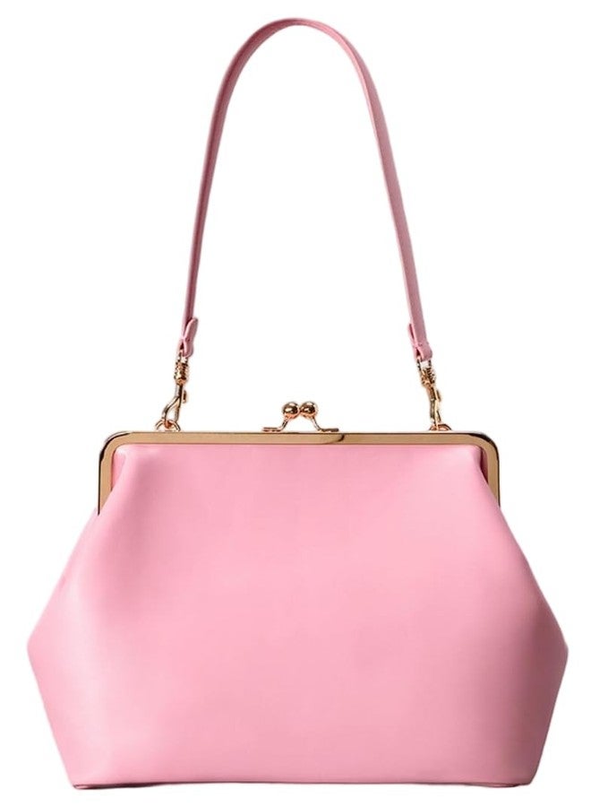 Niction Slouchy Kiss Lock Crossbody Bags Women Crescent KissLock Cross Body Hobo Shoulder Purses Kiss Clasp Hobo Handbags Wallet - Image 1