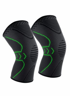 KASTWAVE Knee Brace, Knee Compression Sleeve Support for Men & Women | Knee Support for Running, Basketball, Weightlifting, Gym, Workout, Sports  2 PCS  - Image 1