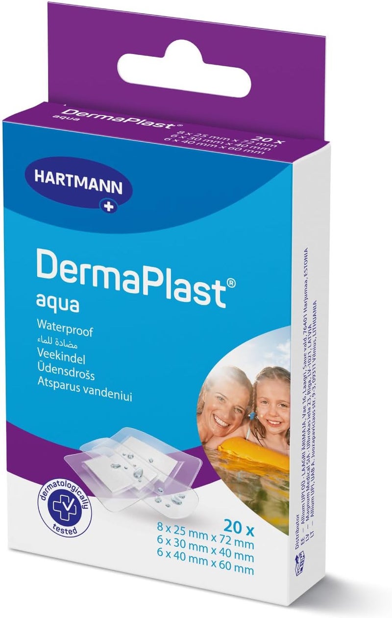 DERMAPLAST لصقات ديرما بلاست أكوا المقاومة للماء - 20 قطعة - Image 1