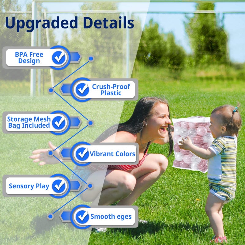 TRENDPLAY كرات كرة التوجيه للرضيع للأطفال الصغار كرات بلاستيكية لا رائحة للأطفال. - Image 4