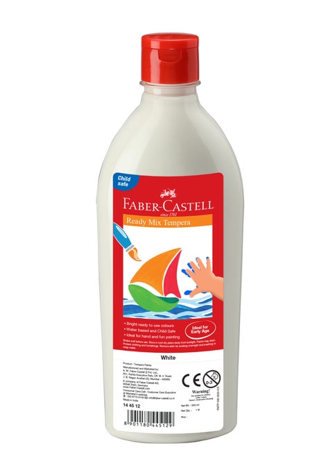 FABER-CASTELL TEMPERA-FUN PAINTS 500ML WHITE