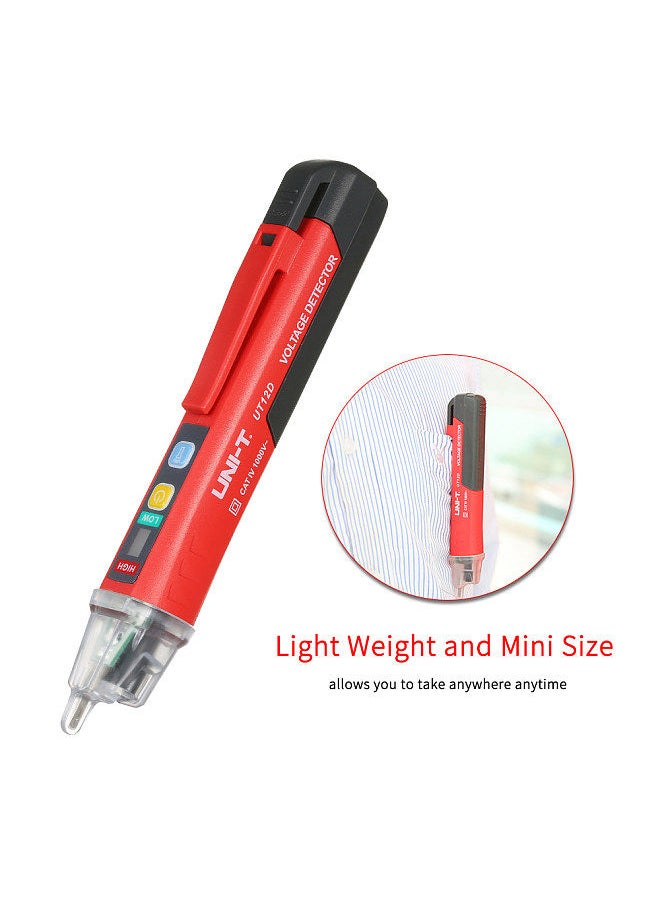 UNI-T Portable Non-contact AC Voltage Tester Pen Shaped V～Alert Detector with Sound and Light Alarm and LED Flashlight  - Image 4