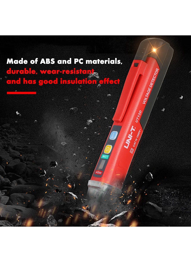 UNI-T Portable Non-contact AC Voltage Tester Pen Shaped V～Alert Detector with Sound and Light Alarm and LED Flashlight  - Image 3