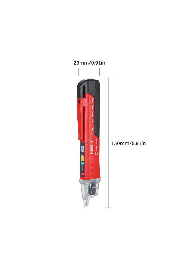 UNI-T Portable Non-contact AC Voltage Tester Pen Shaped V～Alert Detector with Sound and Light Alarm and LED Flashlight  - Image 5