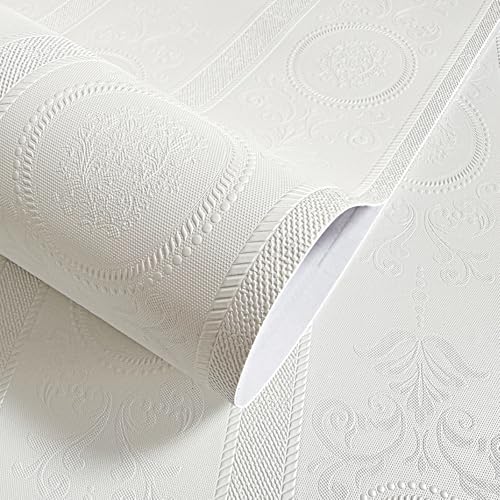 JiffDiff Wallpaper Peel and Stick Textured,3D Embossed Wall Paper Stick on Wallpaper Modern Waterproof Self Adhesive Contact Paper(17.3" x 400") - Image 1