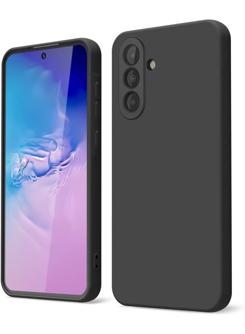 Lion Store phone case for Samsung Galaxy A36 5G featuring a double layer of anti-ray microfiber and shockproof liquid silicone, with a soft TPU protective cover (black) - Image 1