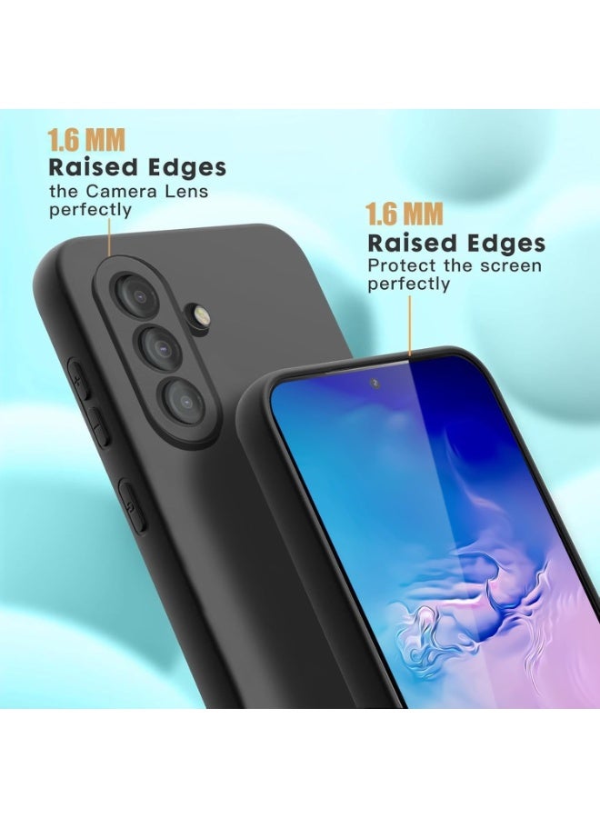 Lion Store phone case for Samsung Galaxy A36 5G featuring a double layer of anti-ray microfiber and shockproof liquid silicone, with a soft TPU protective cover (black) - Image 2
