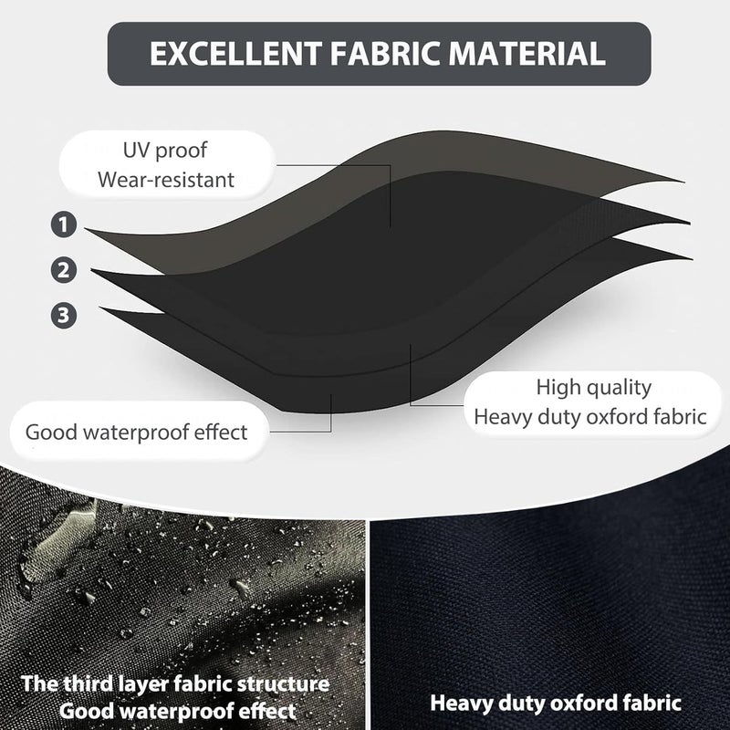Charbrofire OG36 Grill Cover Replacement Parts for Wolf Built-in 36 Inch Grills Twin Eagles Alfresco Lynx 36” Built in Heavy Duty BBQ Cover Griddle Hood Cover Black Grill Top Cover Outdoor Grill Parts 1 Pack - Image 4