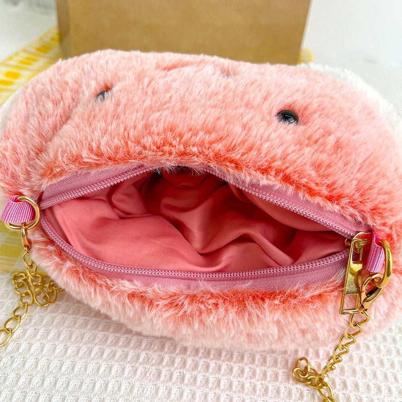 Plush Bags For Women, New Trendy Cartoon Creative Fruit Plush Bags, Casual Girls' Shoulder Crossbody Bags - Image 5