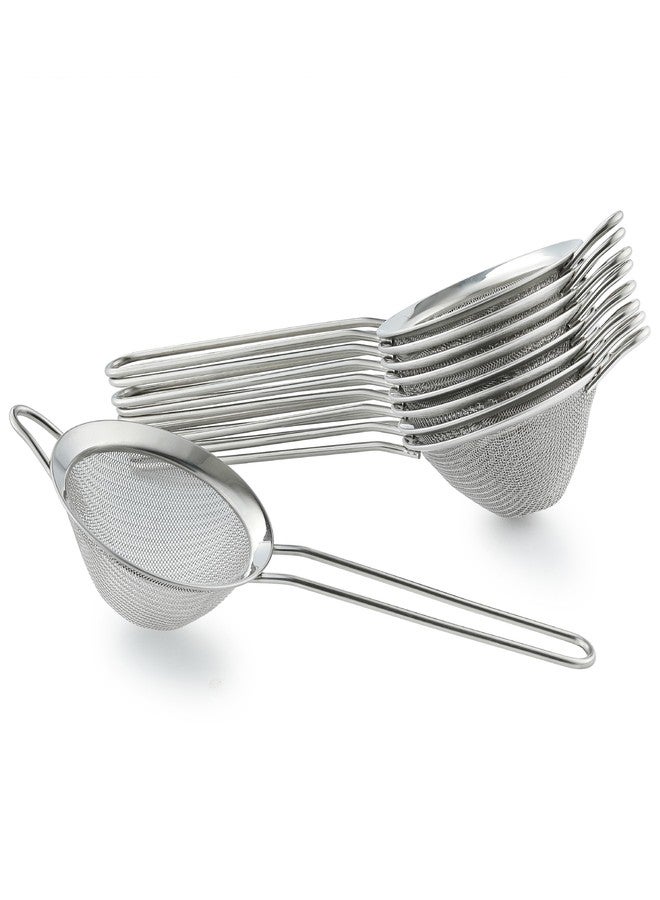 OLULU 9 Pack Fine Mesh Strainer, OLULU Stainless Steel Cocktail Strainer Set with Handle for Tea, Coffee, Juice – Dishwasher Safe - Image 1