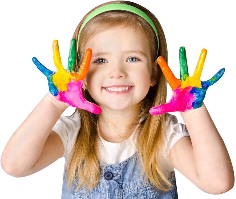 Scribbles Roller Kit, Kid Safe, Permanent Finger Paint, 7 Piece Set, Rainbow - Image 4