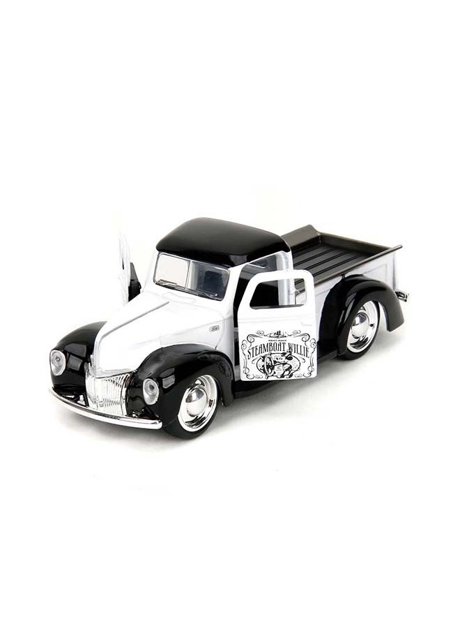 Jada Disney Steamboat Willie 1941 Ford Pickup 1:32 Scale Die-Cast Model Car, Mickey Mouse Collectible Vehicle with Opening Doors, Hollywood Rides, Officially Licensed Disney Merchandise - Image 3