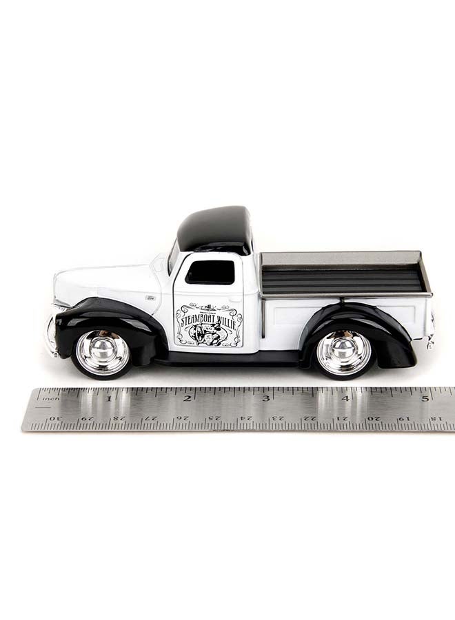 Jada Disney Steamboat Willie 1941 Ford Pickup 1:32 Scale Die-Cast Model Car, Mickey Mouse Collectible Vehicle with Opening Doors, Hollywood Rides, Officially Licensed Disney Merchandise - Image 2