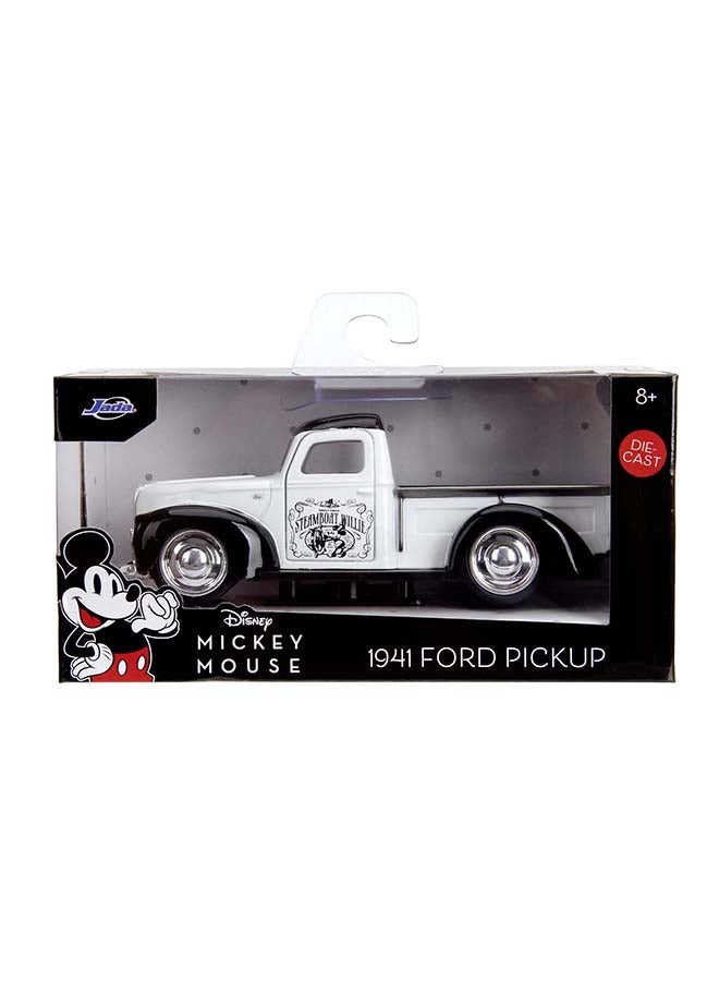 Jada Disney Steamboat Willie 1941 Ford Pickup 1:32 Scale Die-Cast Model Car, Mickey Mouse Collectible Vehicle with Opening Doors, Hollywood Rides, Officially Licensed Disney Merchandise - Image 1