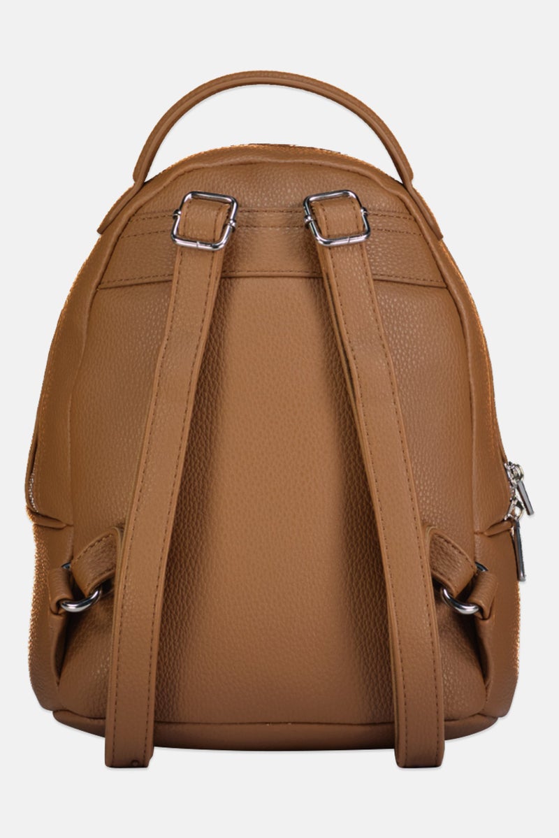 Kathy Ireland Women Brand Logo Mini Backpack, Brown  - Image 2
