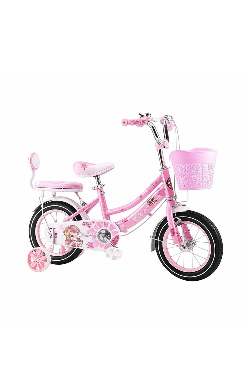 12-Inch Kids Bicycle – Pink Color with Training Wheels, Ideal for Girls (Age 3–6 Years) - Image 1