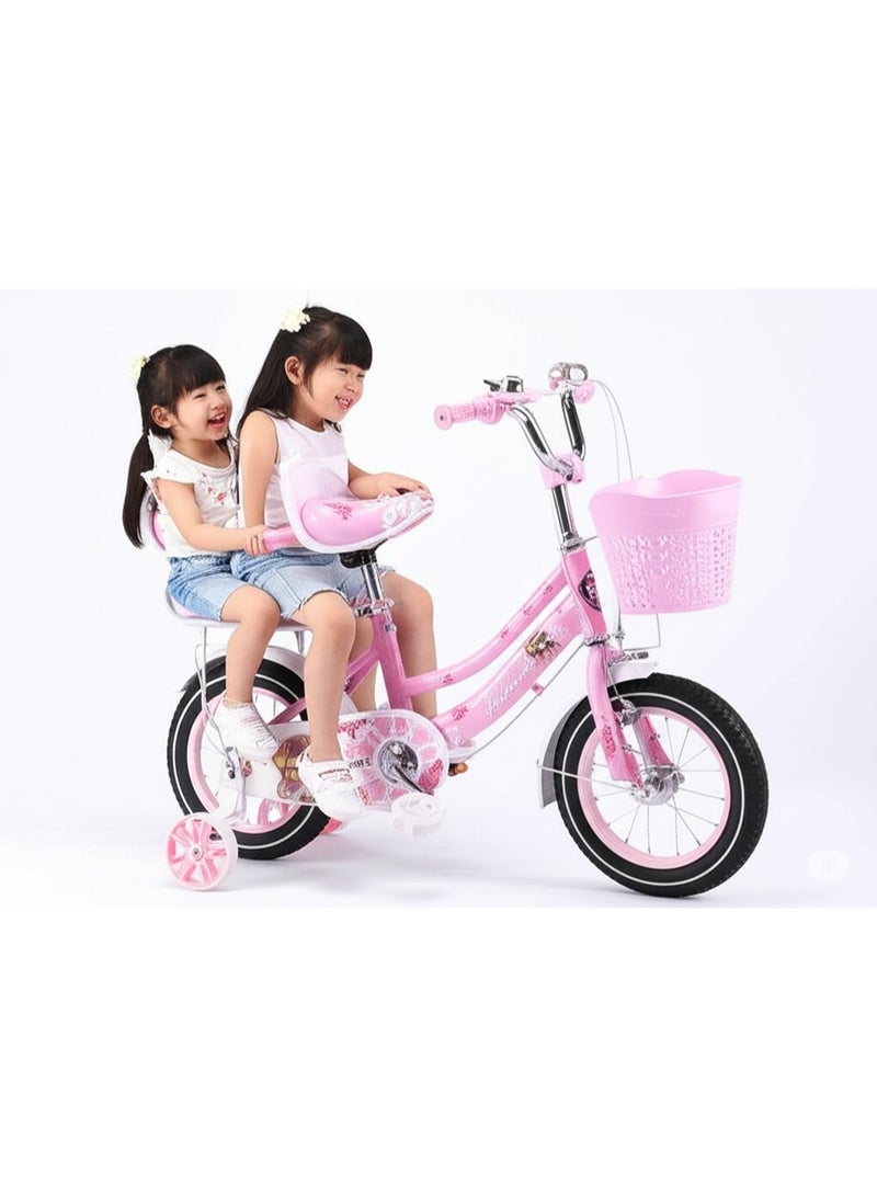 12-Inch Kids Bicycle – Pink Color with Training Wheels, Ideal for Girls (Age 3–6 Years) - Image 3