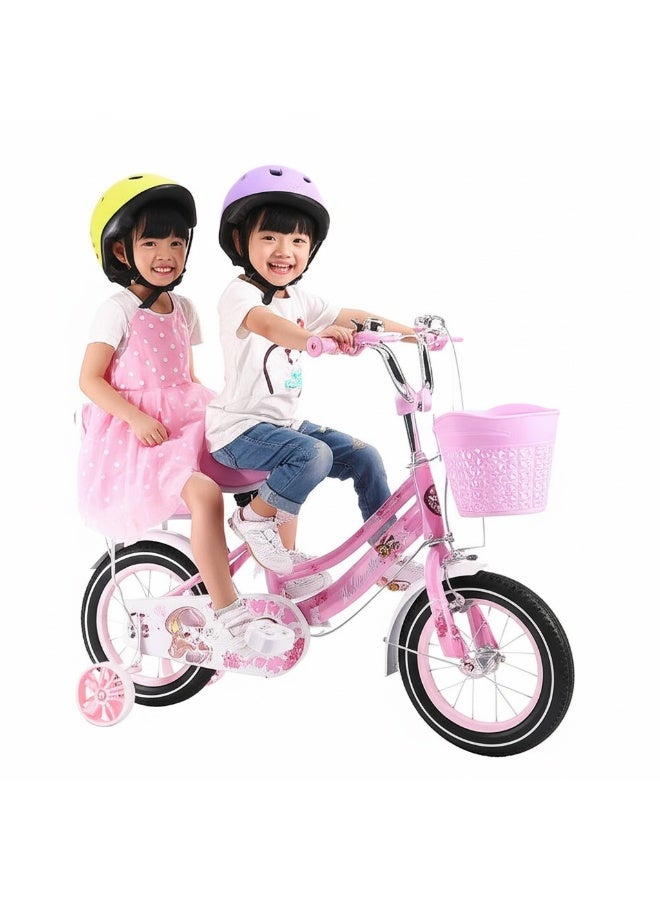 12-Inch Kids Bicycle – Pink Color with Training Wheels, Ideal for Girls (Age 3–6 Years) - Image 2