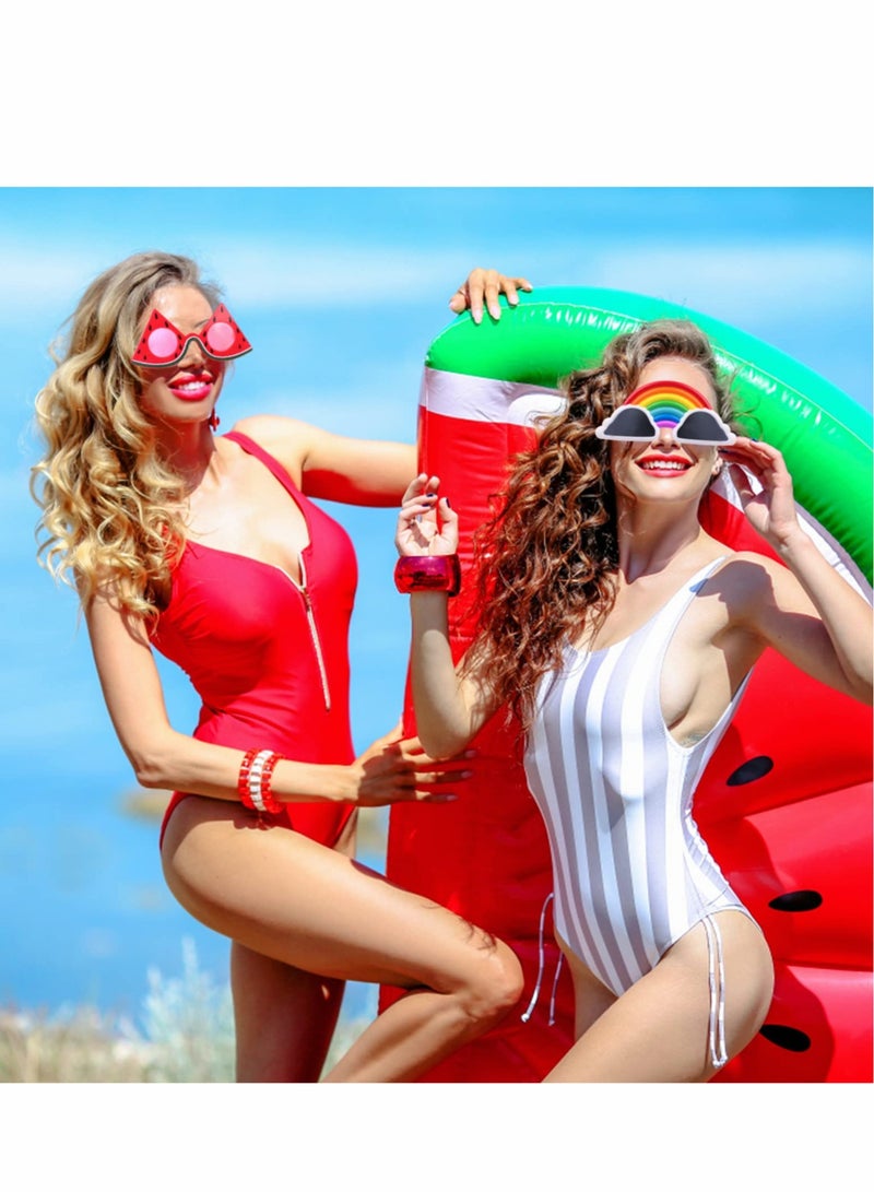 Captaintech 10 Pairs of Fun Tropical Sunglasses for Kids Perfect for Summer Parties and Beach Activities - Image 4