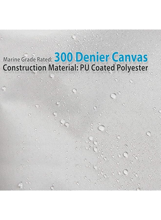 Pyle Waterproof Heavy Duty Jet Ski Cover - 139'' - 145'' Inch Resistant Watercraft Storage Cover With Adjustable Strap & Elastic Cord For Tight Custom Fit - Marine Grade Protection Pcvjs14, Gray - Image 2