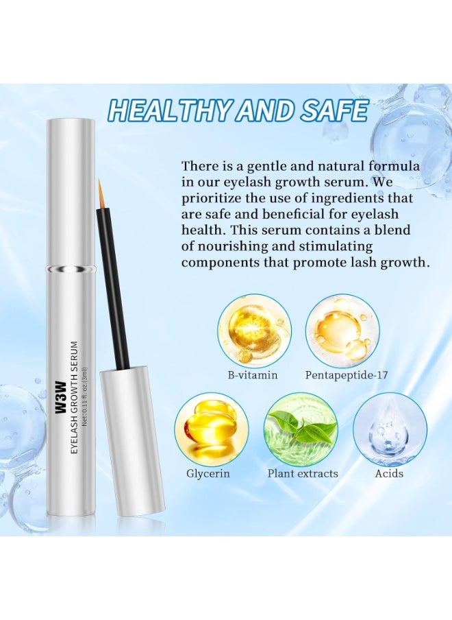 W3W Lash Serum, Eyelash Enhancer Growth Serum, Eyelash Serum, Lash Serum for Eyelash Enhance, Boost Lash Growth Serum, Gentle Formula for Longer, Fuller, and Thicker Lashes, 3ml  - Image 5