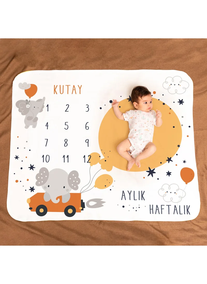 Hediye Sepeti Gift Basket Cute Elephant Design Birth Gift Photo Shoot Blanket