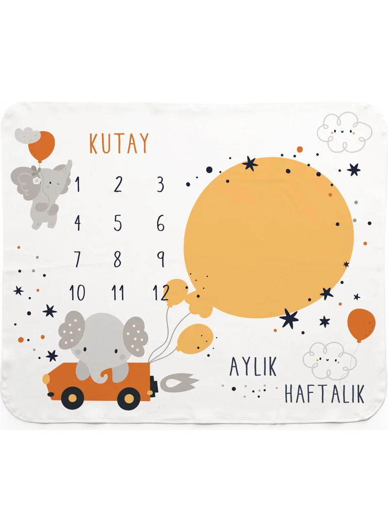 Hediye Sepeti Gift Basket Cute Elephant Design Birth Gift Photo Shoot Blanket