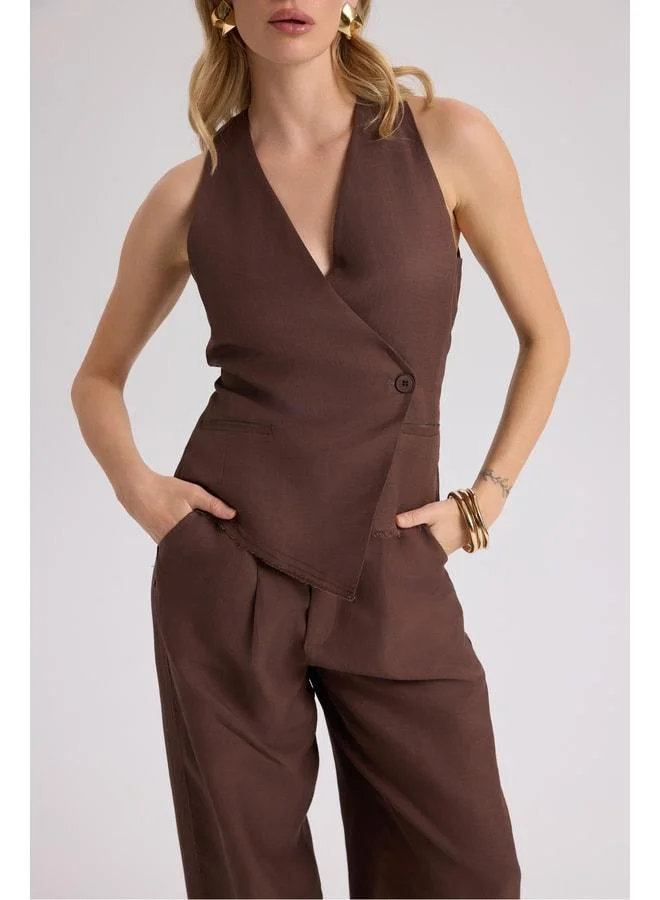 Bohemai Nagmetah Back Pocket Coffee Vest and Pants Set.