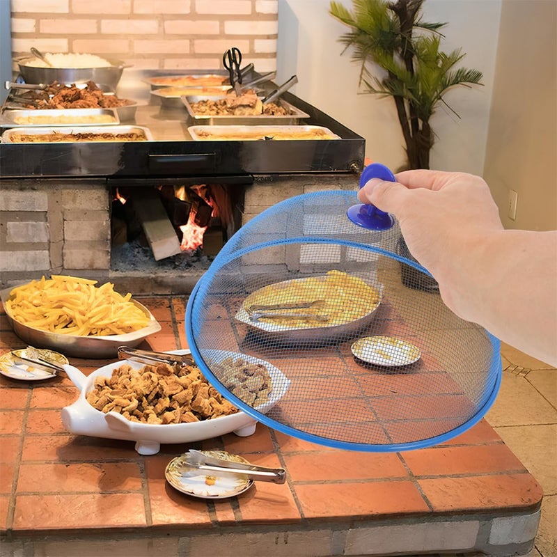 2pcs Iron Mesh Food Dome Covers 24cm Metal Mesh Screen Food Protectors for Outdoor Picnic Camping and Indoor Serving - Image 5