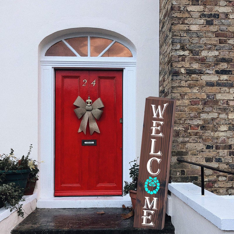 yhslmh 20 PCS Welcome Letter Stencils for Painting On Wood, Large Home Reusable Porch Sign for Crafts Front Door Vertical and Horizontal (20) - Image 5