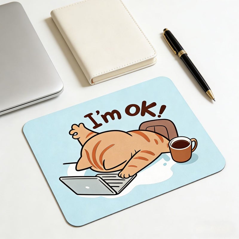 Round 7.87 Inch Cat Mouse Pad Non Slip Rubber Base For Gaming Office - Image 5