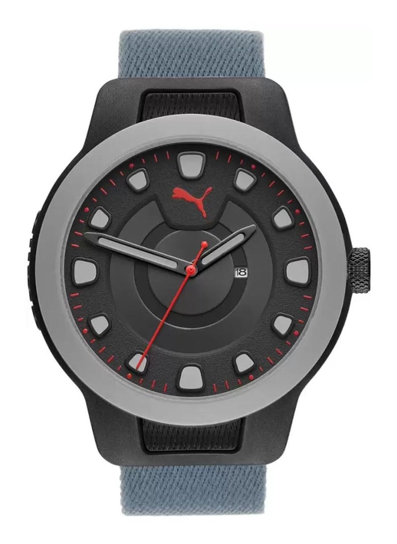 PUMA - Reset V1 Analog Quartz Watch for Men With Grey Nylon Band- 3 ATM - PU P5022 - Image 1